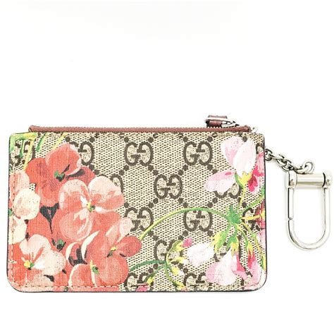 gucci blooms card holder|gucci key holder pouch.